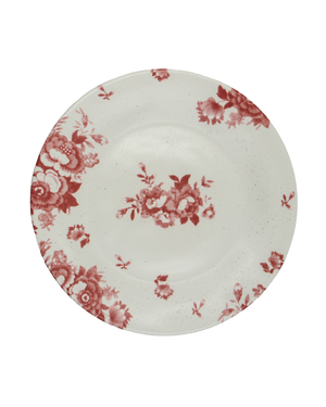 Dessert Plate Vintage Flowers Pink Dessert Plate Vintage Flowers Pink