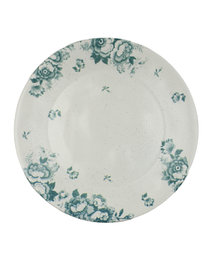Dinner Plate Vintage Flowers Green Dinner Plate Vintage Flowers Green