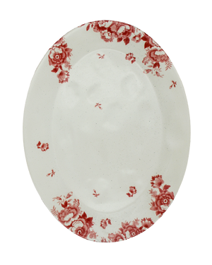 Serve Platter Vintage Flowers Pink Serve Platter Vintage Flowers Pink