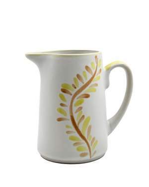 Hand painted Stoneware Pitcher in yellow and honey brushtrokes Hand painted Stoneware Pitcher in yellow and honey brushtrokes