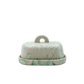 Butter Dish Marble Green ceramic