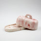 Butter Dish Marble Pink HAND PAINTED