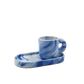 Coffe Set Marble Blue