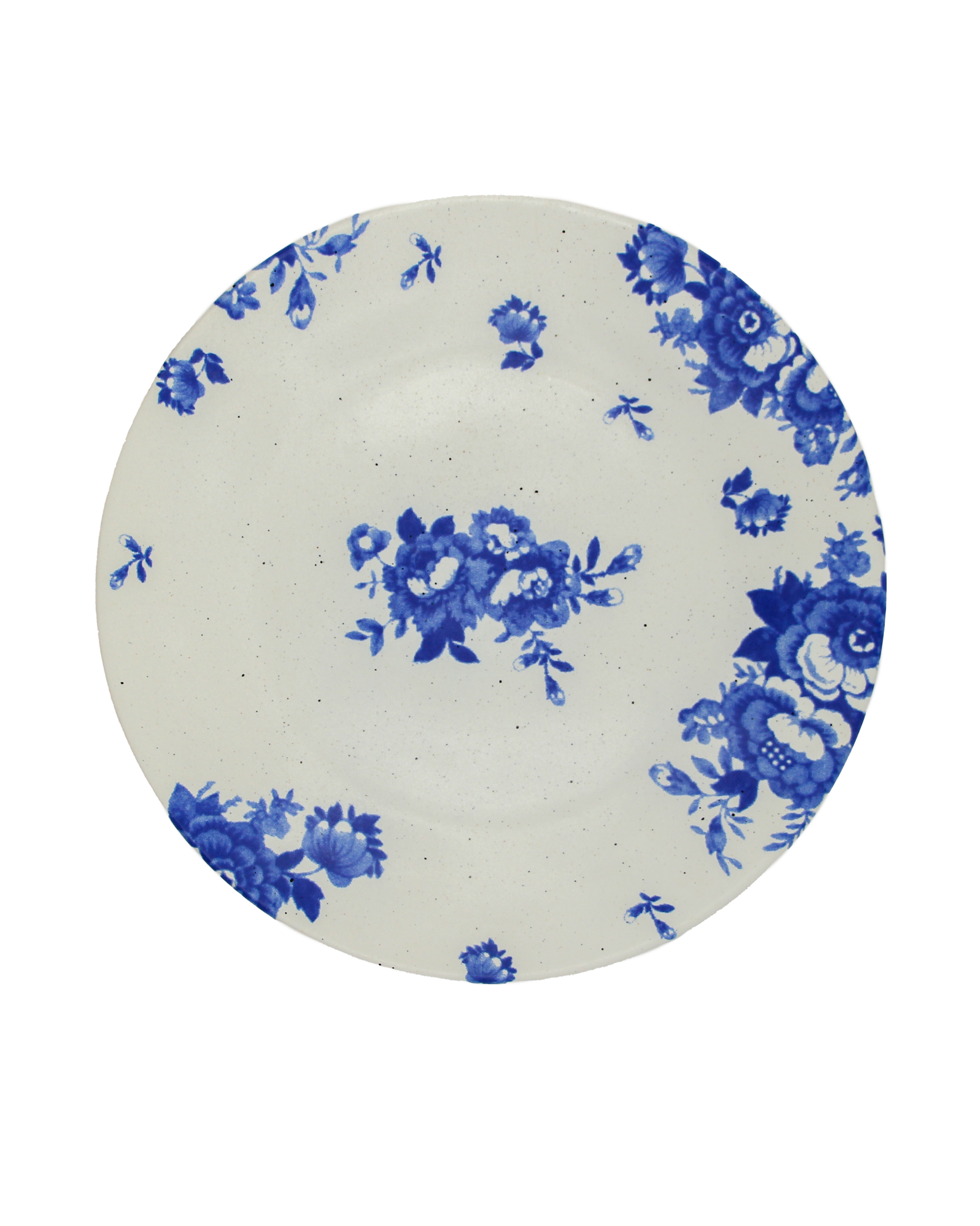 Dessert Plate Vintage Flowers Blue