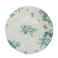 Dessert Plate Vintage Flowers Green