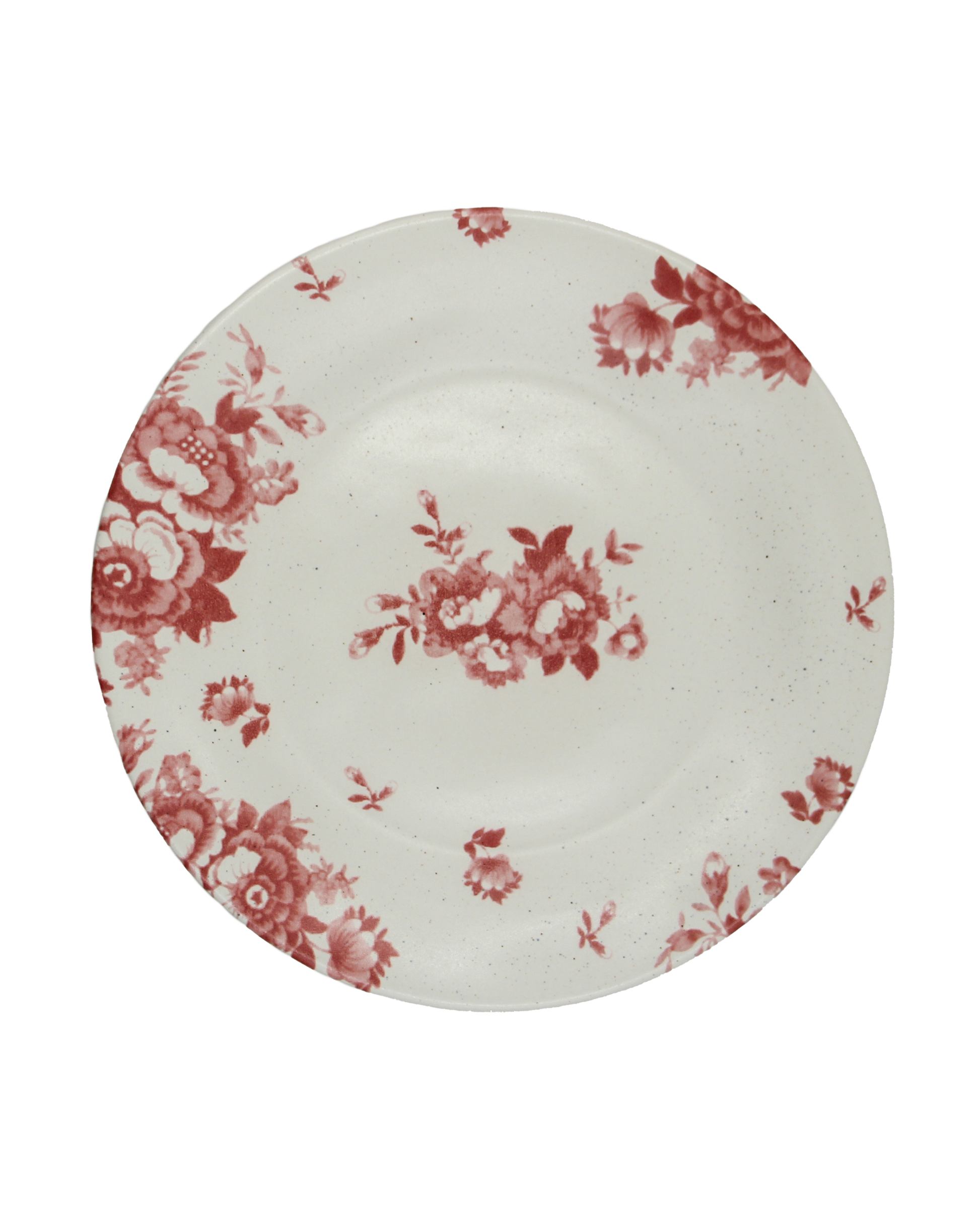 Dessert Plate Vintage Flowers Pink