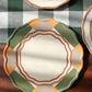 Dinner Plate Portuguese Picnic Golega green and brown autumn table