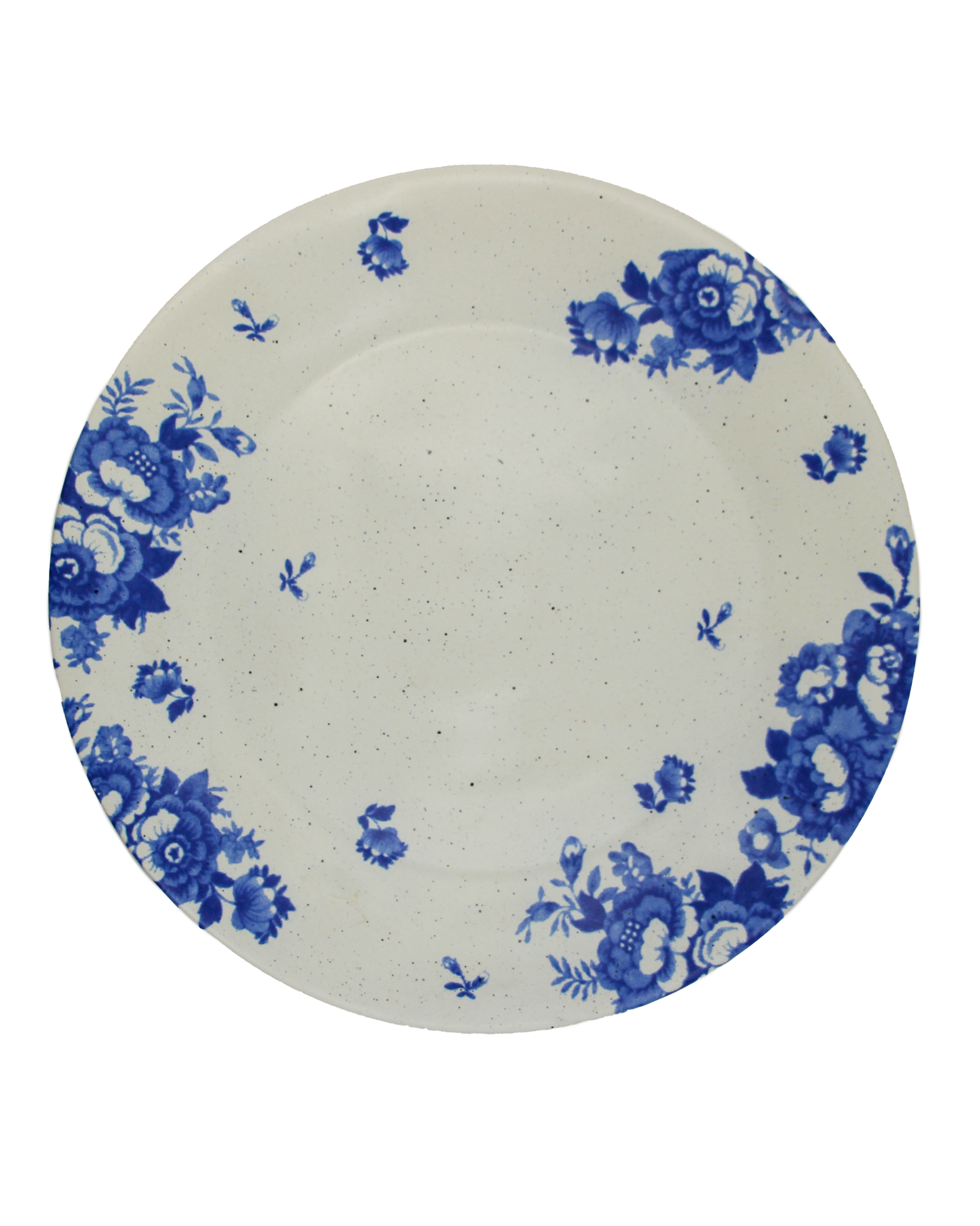Dinner Plate Vintage Flowers Blue