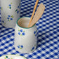 Dolce Berry Ceramic Kitchen utensils holder hand painted blueberries