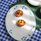Dolce Berry Ceramic Serving tray hand painted blueberries 