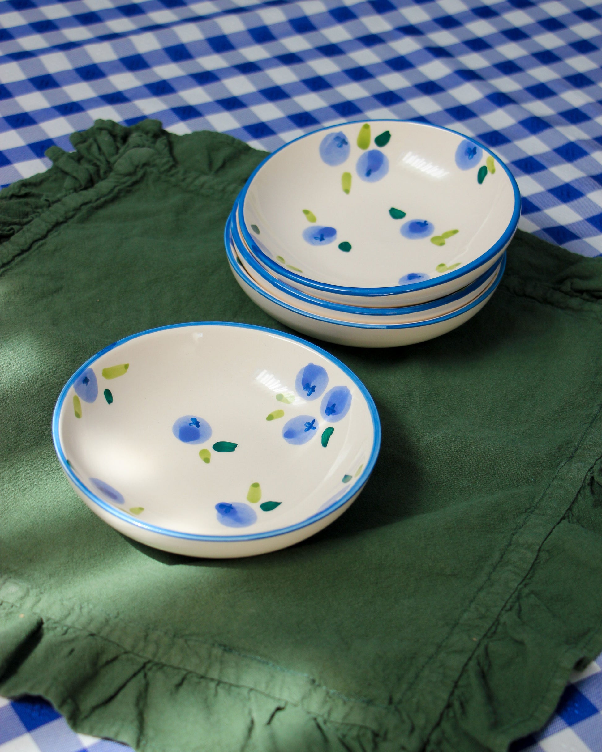 Dolce Berry Ceramic set of dipping bowl hand painted