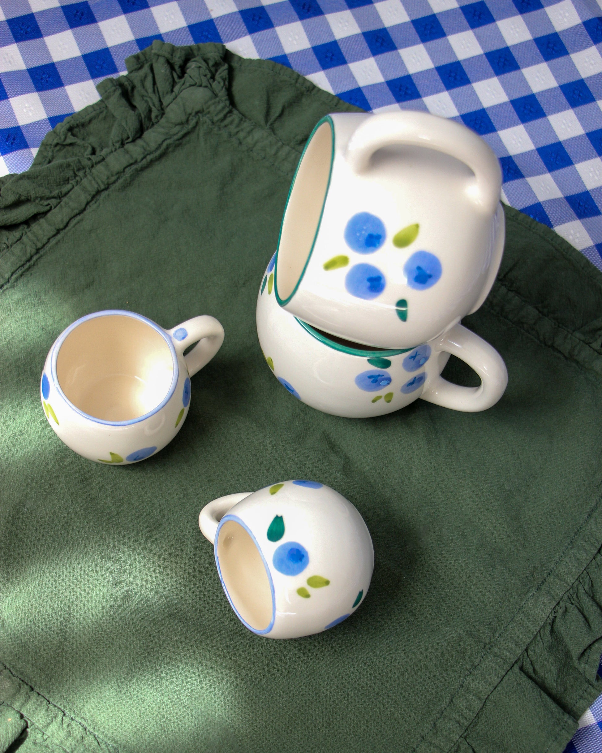 Dolce Berry Ceramic set of mugs hand painted