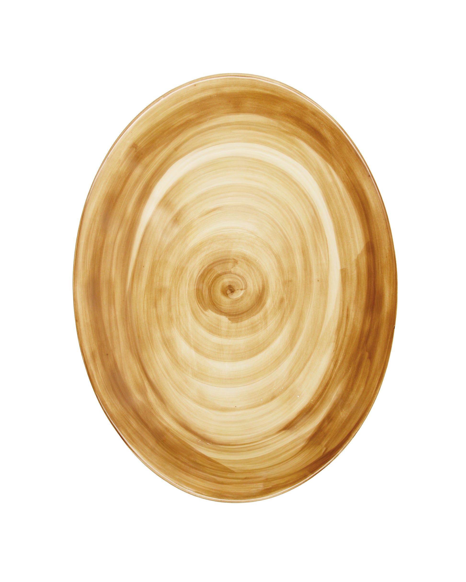 Dolce Latte Caramel Ceramic Serving Platter hand painted