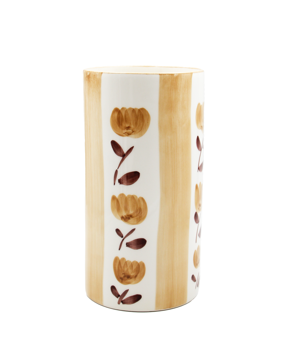 Dolce Latte Ceramic Flower Vase handpainted