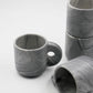 Double espresso Mug Marble Black hand painted