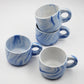 Jumbo Mug Marble Blue hand painted