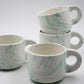 Jumbo Mug Marble Green HAND PAINTED CERAMICS
