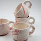 Jumbo Mug Marble Pink hand painted ceramics