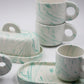 Marble Green HAND PAINTED ceramics