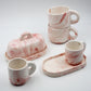 Marble Pink hand painted ceramics