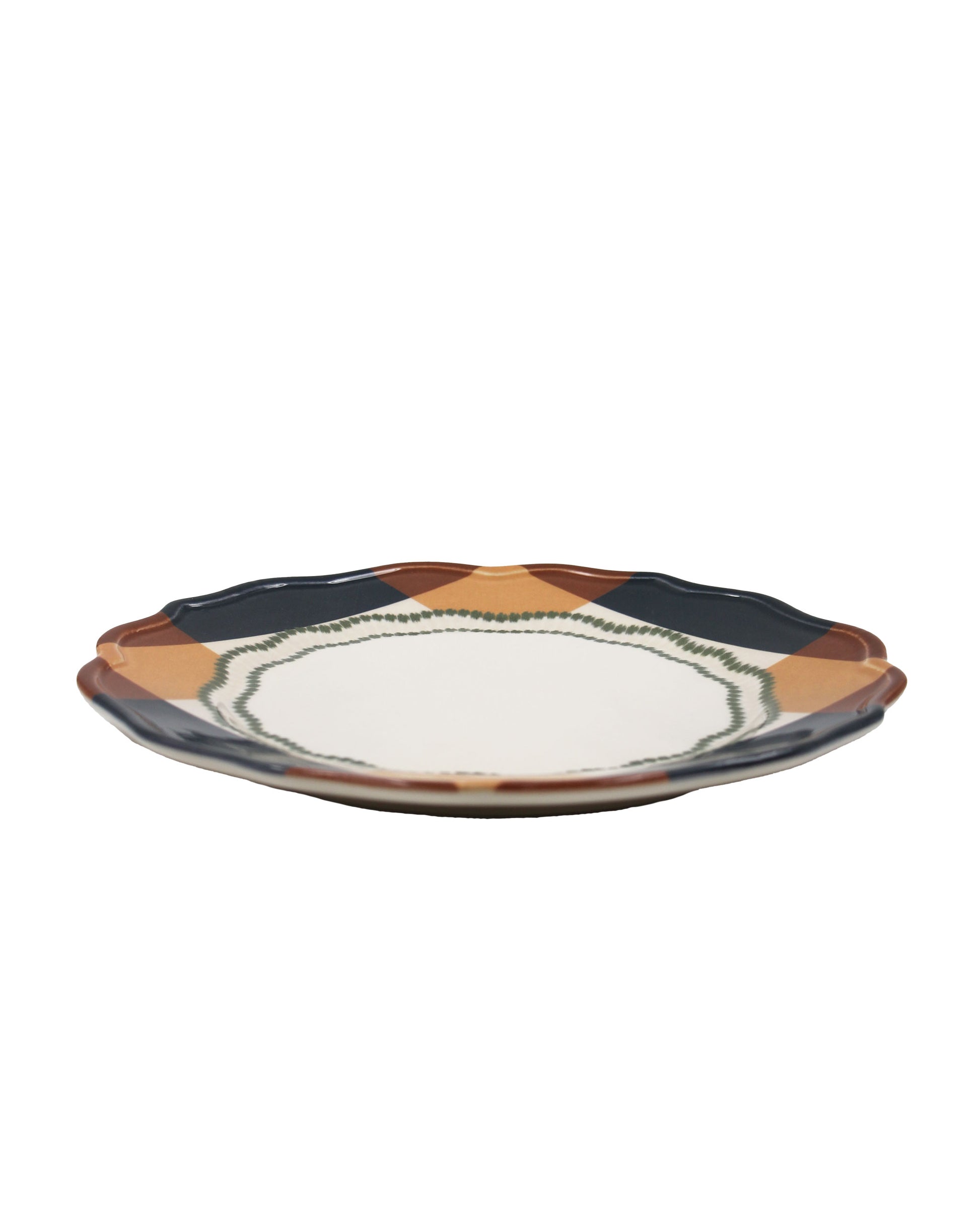 Portuguese Picnic evora Dinner Plate blue and brown