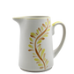 Hand painted Stoneware Pitcher in yellow and honey brushtrokes