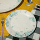 Vintage Flowers Green Dinner Plate