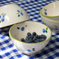 ceramic blown hand painted blueberries dolce berry