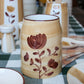 ceramic hand painted dolce latte flower pot