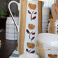 ceramic hand painted pitcher autumn dolce latte
