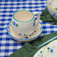 ceramic mug and dipping bowl dolce berry hand painted
