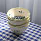 ceramicset of bowls hand painted blueberries dolce berry