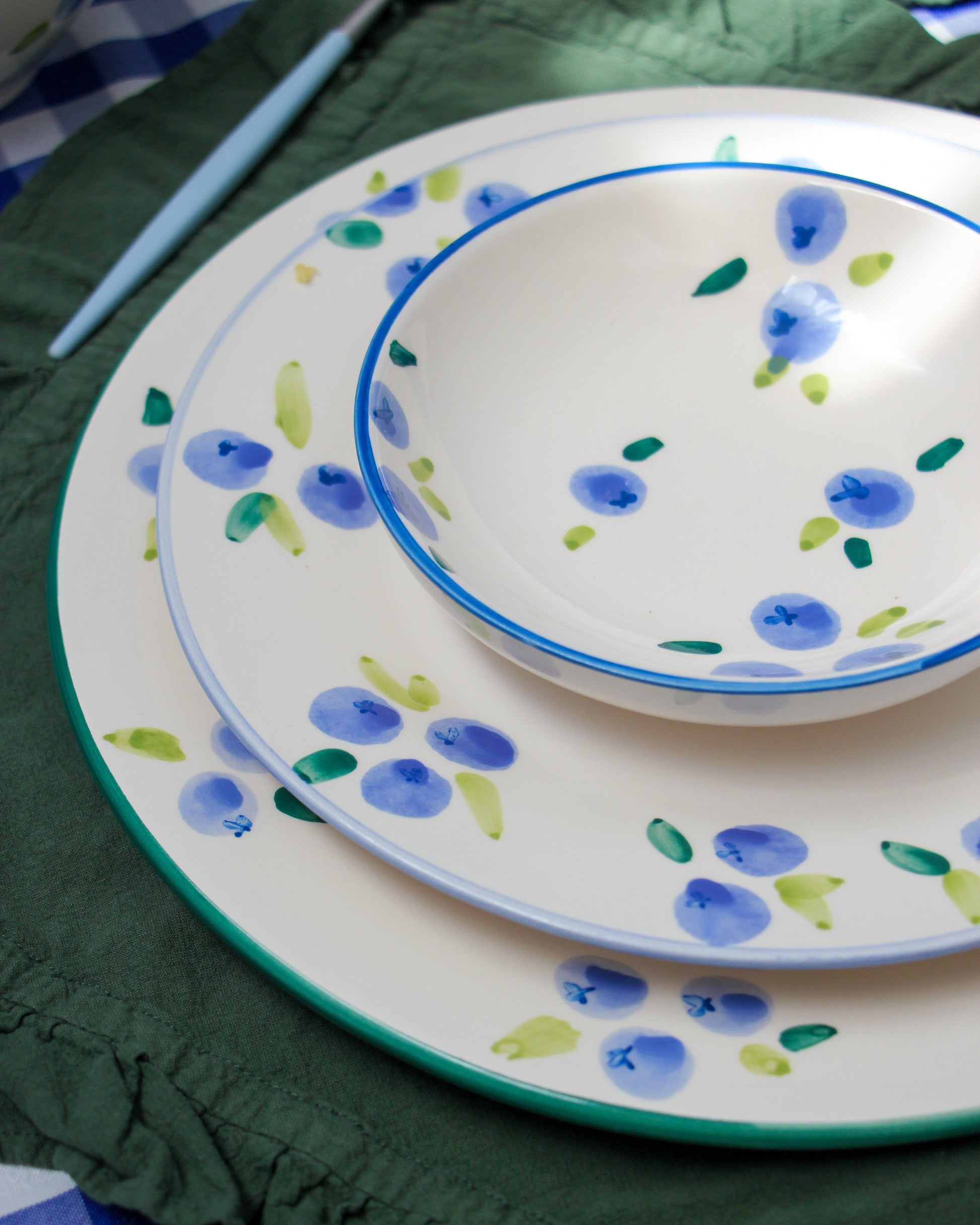 dinerware set dolce berry details hand painted ceramic