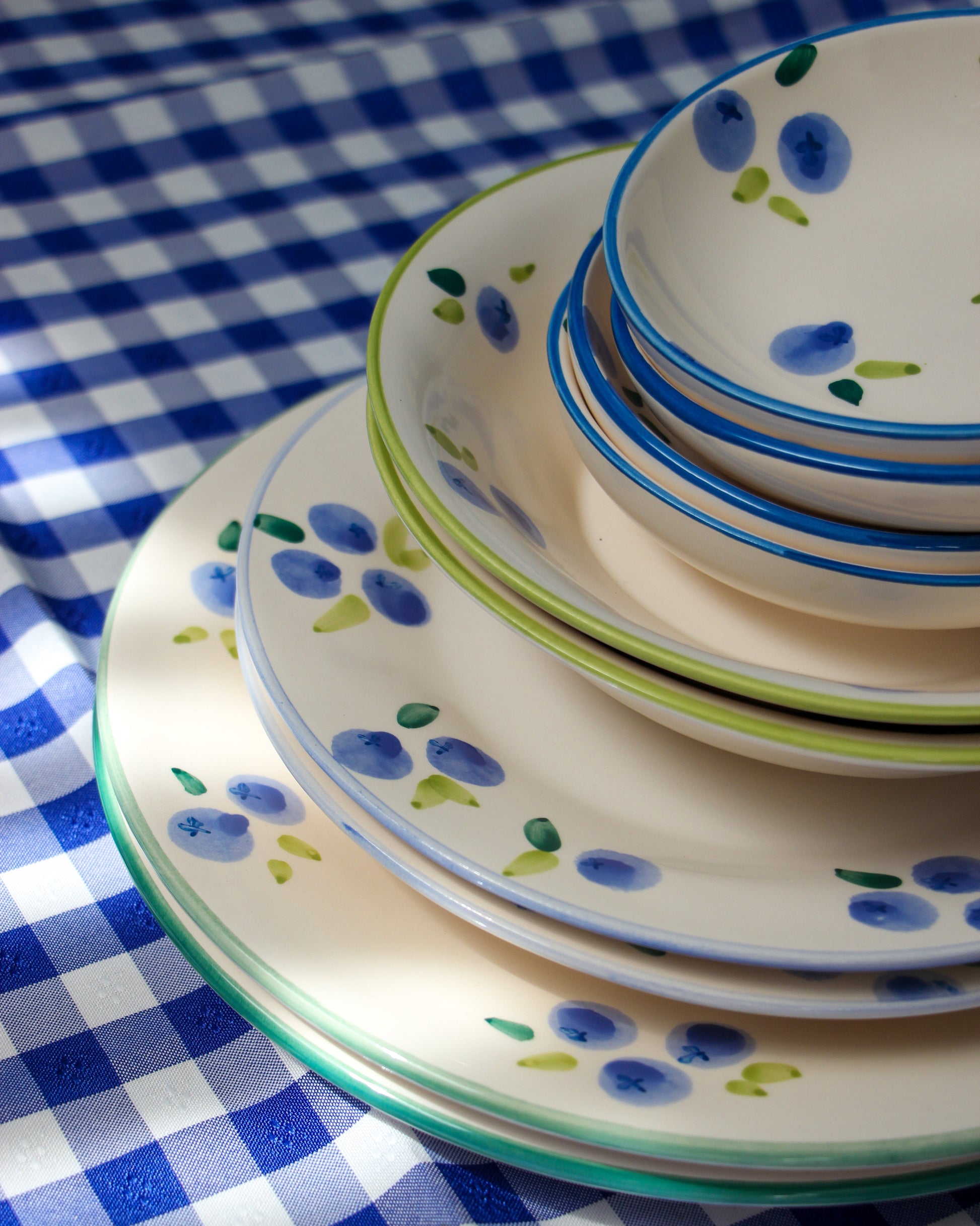 dinnerware stack plates dolce berry details hand painted ceramic