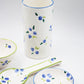 dolce berry hand painted blueberry flower vase