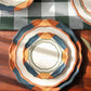 evora tableware blue and brown autumn dinnerware