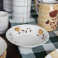 hand painted ceramic deep plate dolce latte