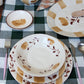 hand painted ceramic soup plate dolce latte