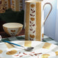 hand painted jug autumn dolce latte