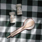 hand painted salt & pepper shaker set ceramic macchiato