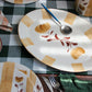 serving platter dolce latte hand painted  autumn florals