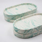 set of 4 trays Marble Green