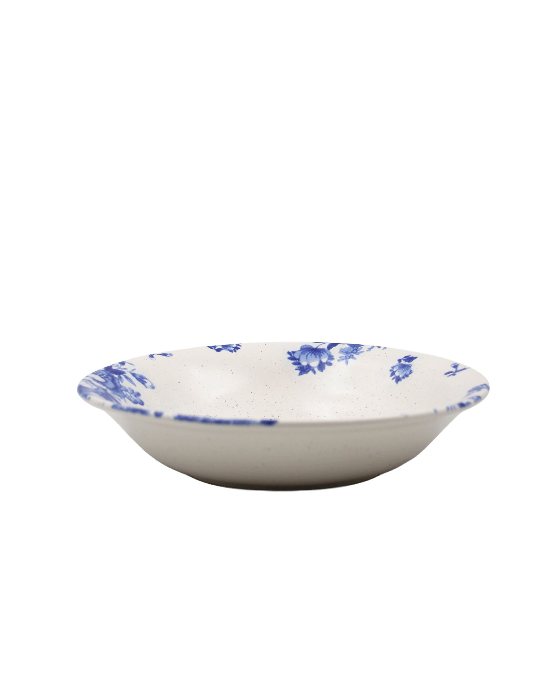 soup plate vintage flowers blue