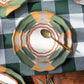 tableware Portuguese Picnic Golega green and brown autumn table