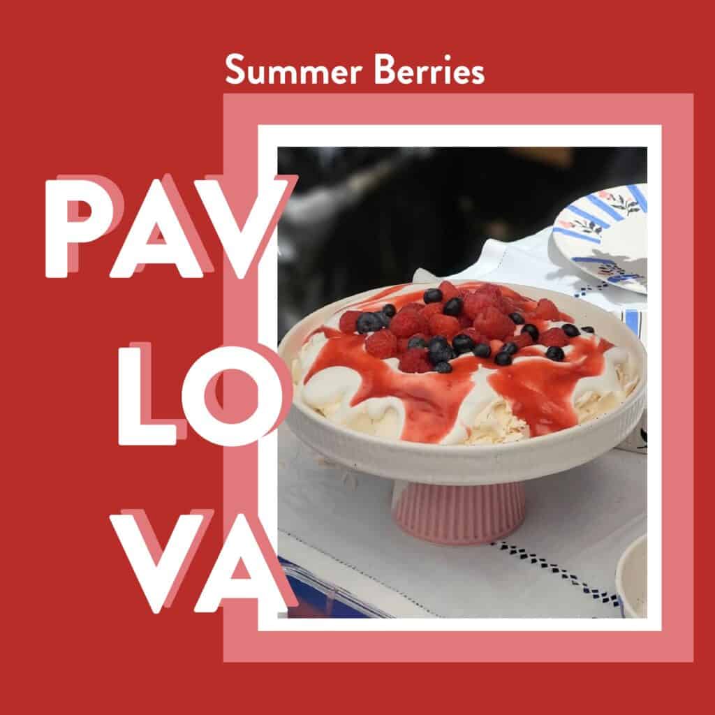 summer berries pavlova